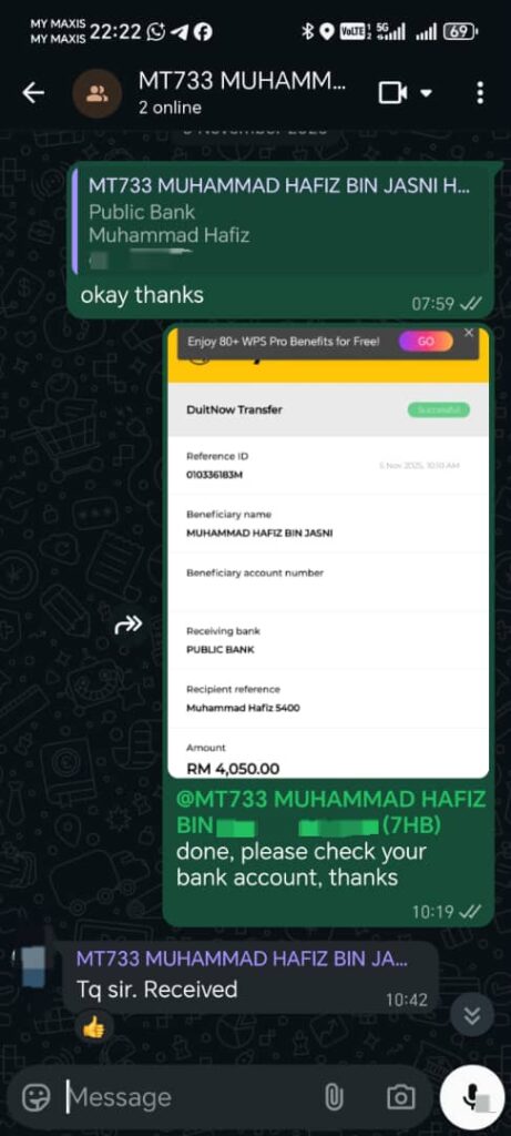 Testimonial screenshot 2